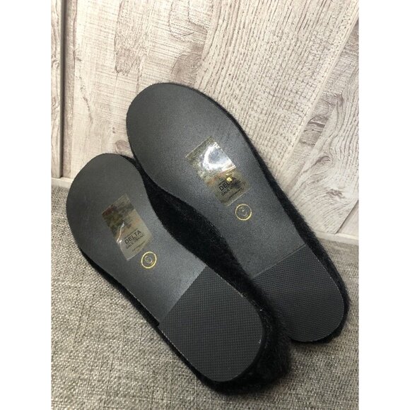 Little Miss Matched Womens Shoes Size 6 Flats Black Fuzzy Fabric - Picture 8 of 8